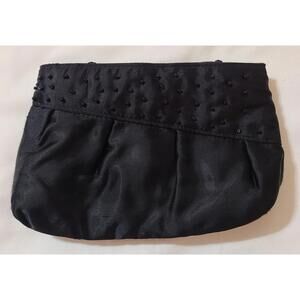 Vtg Black Sequined Handbag Evening Clutch Cocktail Organizer Pacific Connections
